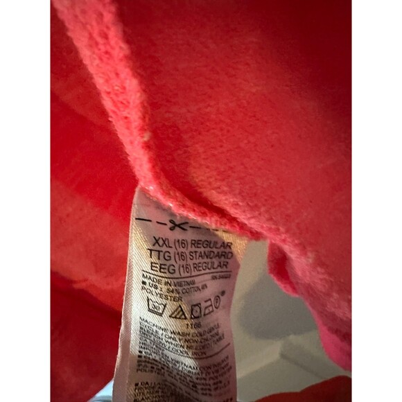 NWOT Old Navy Active Go-full zipper sweatshirt - Size XXL 16 girl, Bright Coral - Picture 4 of 4